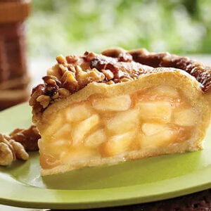 Apple Caramel Walnut Pie