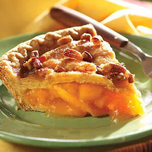 Peach Praline Pecan pie