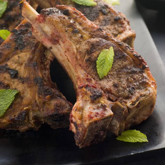 Grilled Spiced Lamb Chops with Cucumber-Mint Sauce - Miles Farmers Market