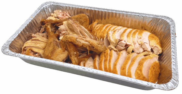 Carved Golden Roasted Bone-In Turkey