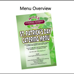 St. Patrick's Day Menu Overview